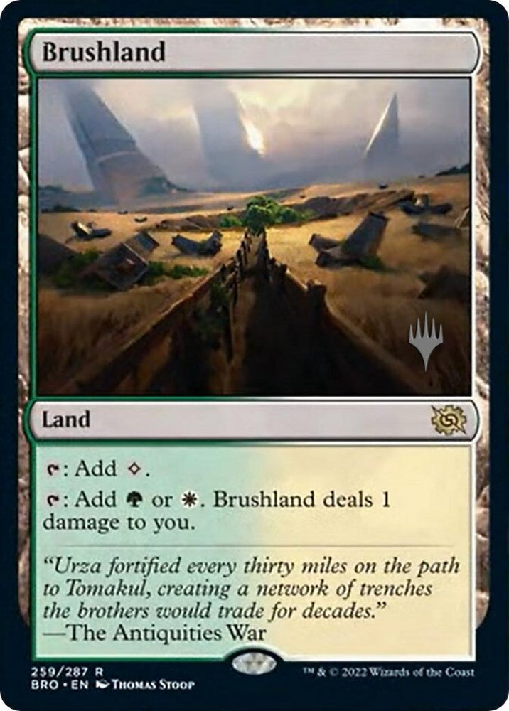 Brushland (Promo Pack) [The Brothers' War Promos] Magic: The Gathering