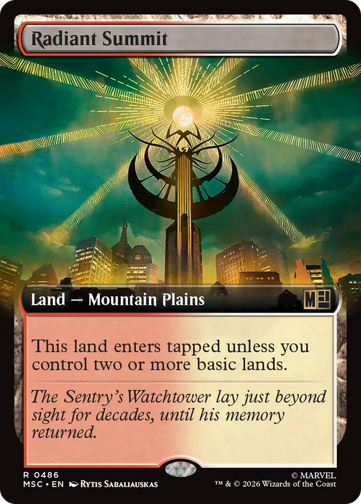 Radiant Summit (Extended Art) [Marvel Super Heroes Commander] Magic: The Gathering