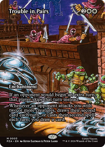 Trouble in Pairs (Borderless) [Teenage Mutant Ninja Turtles Eternal-Legal] Magic: The Gathering