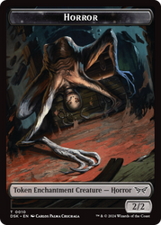 Horror // Glimmer Double-Sided Token [Duskmourn: House of Horror Tokens] Magic: The Gathering