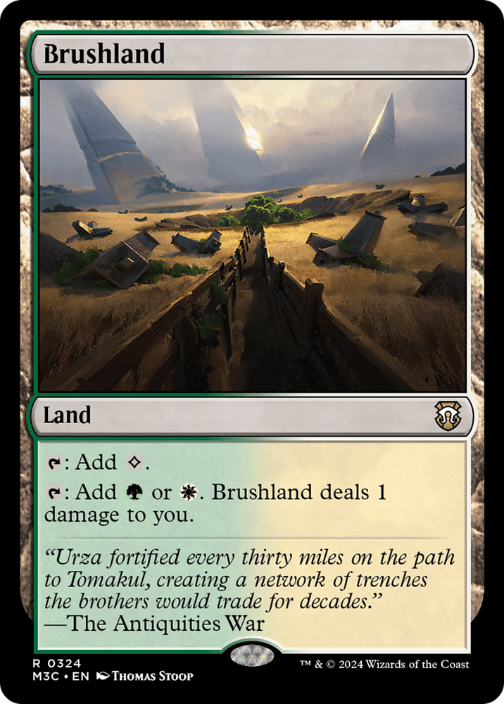 Brushland (Ripple Foil) [Modern Horizons 3 Commander] Magic: The Gathering