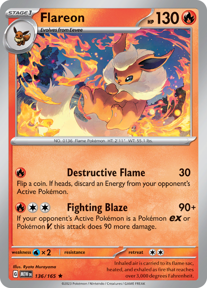 Flareon (136/165) [Scarlet & Violet 151] Pokémon