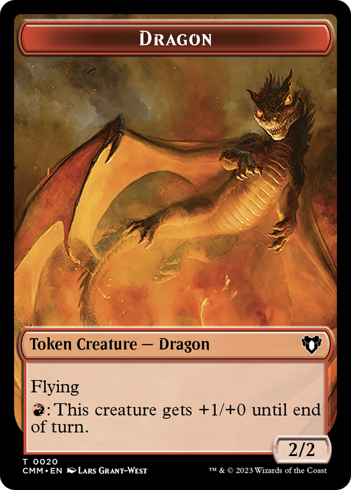 Thopter // Dragon (0020) Double-Sided Token [Commander Masters Tokens] Magic: The Gathering