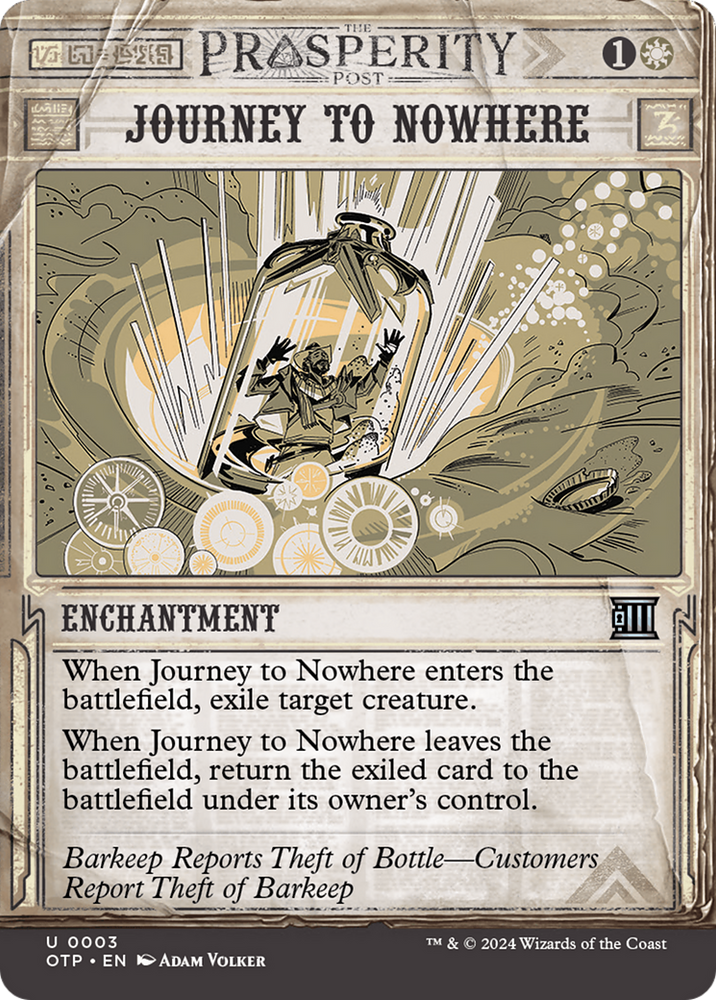 Journey to Nowhere [Outlaws of Thunder Junction: Breaking News] Magic: The Gathering