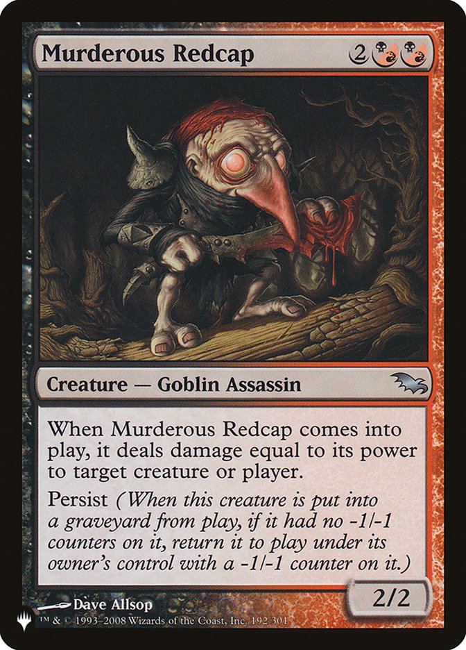 Murderous Redcap [The List] Magic: The Gathering