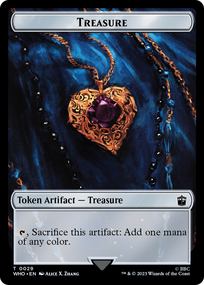 Dalek // Treasure (0029) Double-Sided Token [Doctor Who Tokens] Magic: The Gathering