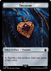 Copy // Treasure (0029) Double-Sided Token [Doctor Who Tokens] Magic: The Gathering