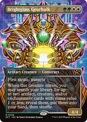 Brightglass Gearhulk (Borderless) [Aetherdrift] Magic: The Gathering