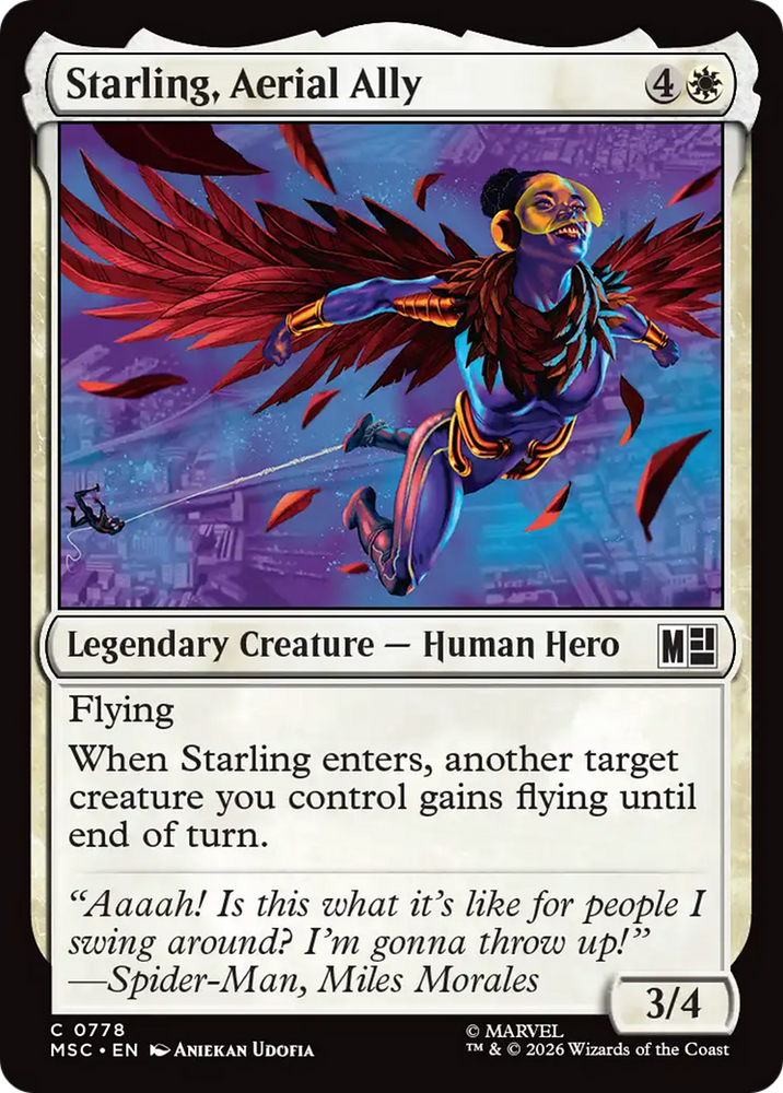 Starling, Aerial Ally [Marvel Super Heroes Commander] Magic: The Gathering