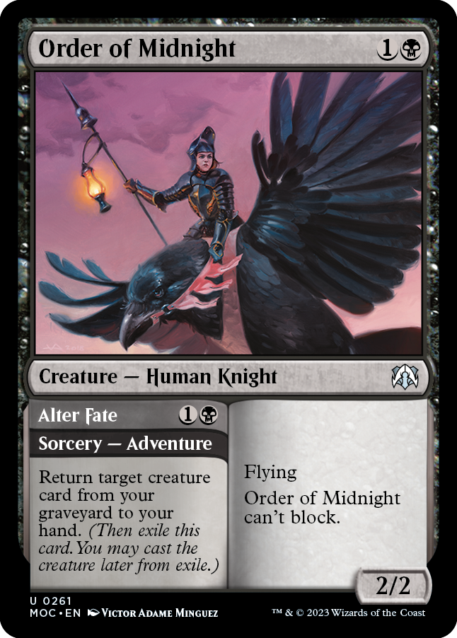 Order of Midnight // Alter Fate [March of the Machine Commander] Magic: The Gathering