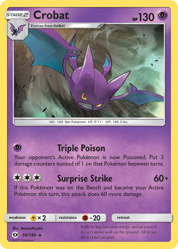Crobat (56/149) (Cosmos Holo) (Blister Exclusive) [Sun & Moon: Base Set] Pokémon