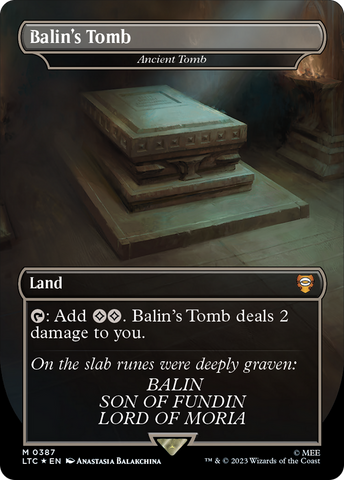 Balin's Tomb - Ancient Tomb (Surge Foil Realms and Relics) [The Lord of the Rings: Tales of Middle-Earth Commander] Magic: The Gathering