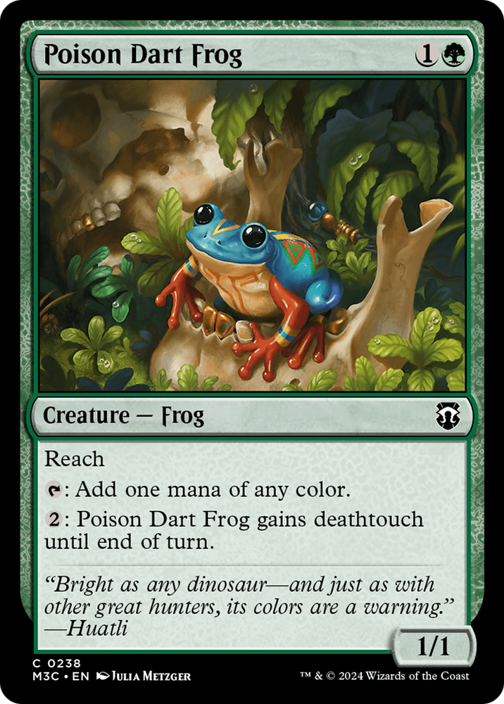 Poison Dart Frog (Ripple Foil) [Modern Horizons 3 Commander] Magic: The Gathering