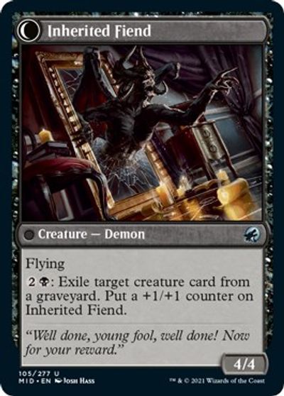 Heirloom Mirror // Inherited Fiend [Innistrad: Midnight Hunt] Magic: The Gathering