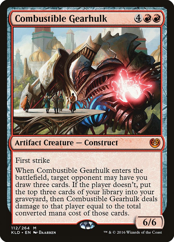 Combustible Gearhulk [Kaladesh] Magic: The Gathering
