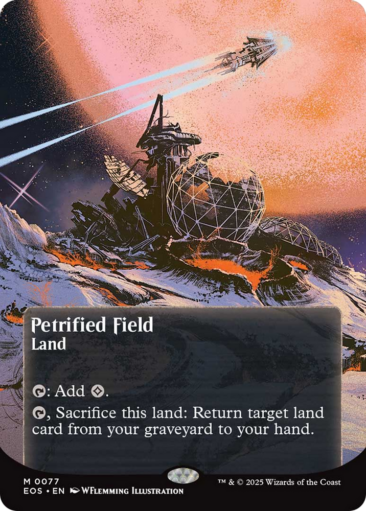 Petrified Field (0077) (Borderless) [Edge of Eternities: Stellar Sights] Magic: The Gathering