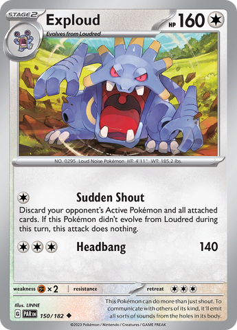 Exploud (150/182) [Scarlet & Violet: Paradox Rift] Pokémon