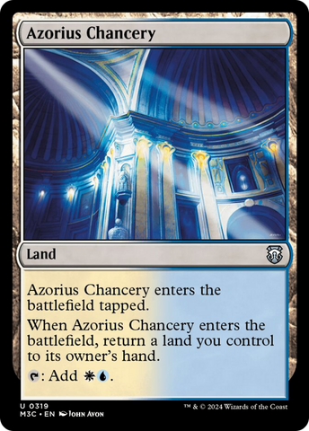 Azorius Chancery (Ripple Foil) [Modern Horizons 3 Commander] Magic: The Gathering
