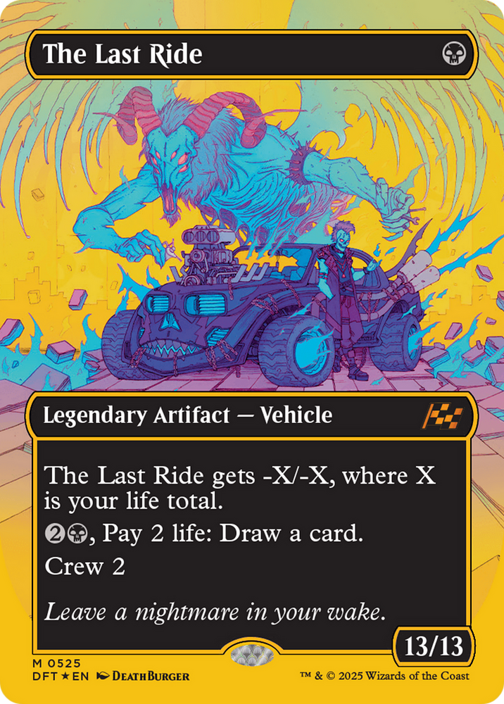 The Last Ride (Borderless) (First-Place Foil) [Aetherdrift] Magic: The Gathering