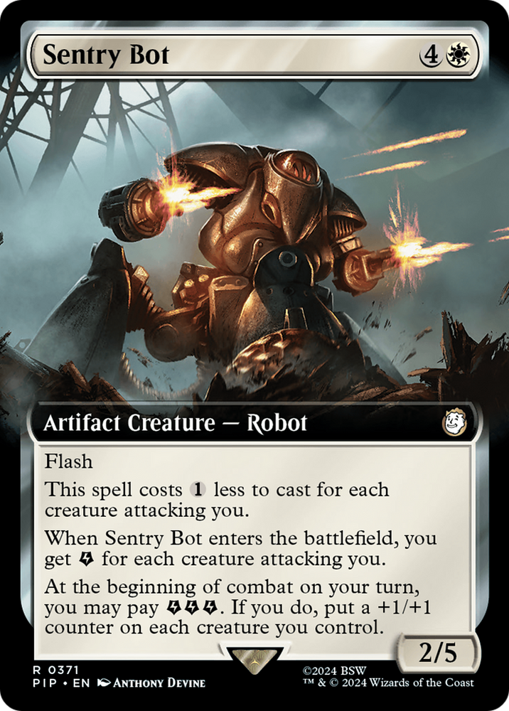 Sentry Bot (Extended Art) [Fallout] Magic: The Gathering