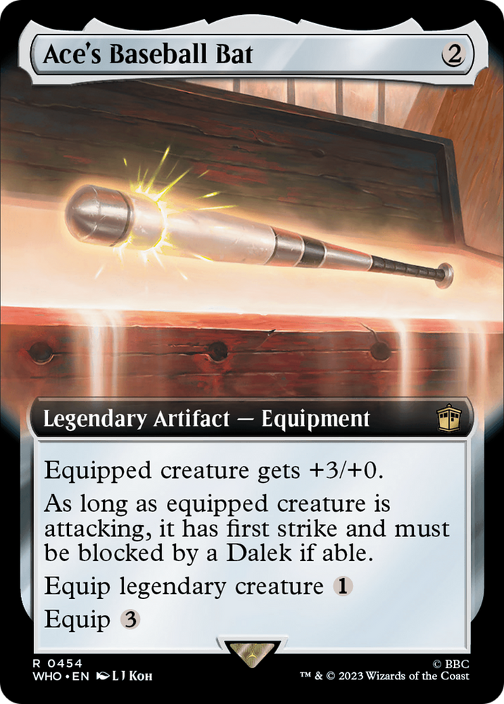Ace's Baseball Bat (Extended Art) [Doctor Who] Magic: The Gathering