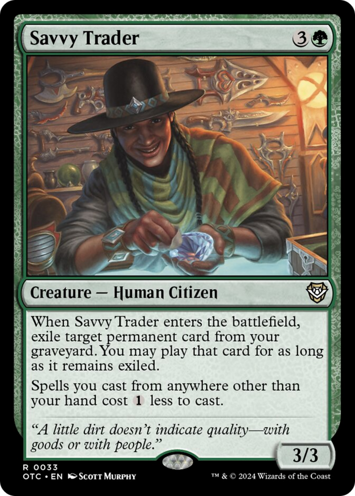 Savvy Trader [Outlaws of Thunder Junction Commander] Magic: The Gathering