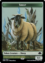 Zombie // Sheep Double-Sided Token [Dominaria Remastered Tokens] Magic: The Gathering