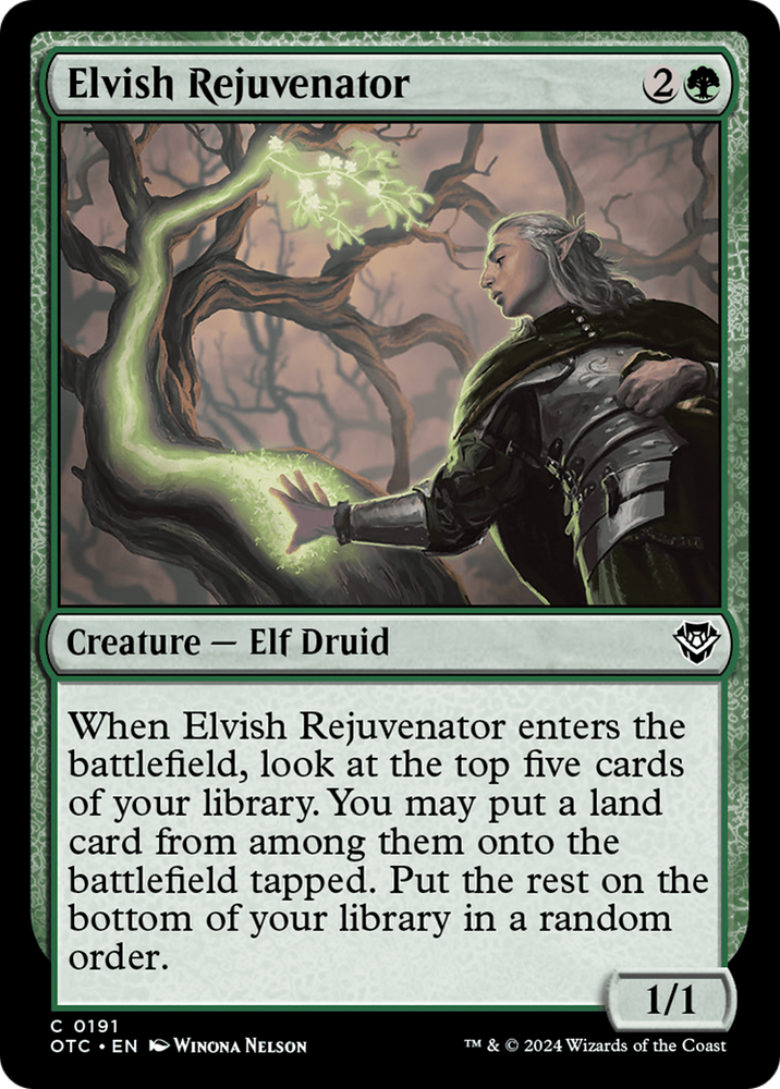 Elvish Rejuvenator [Outlaws of Thunder Junction Commander] Magic: The Gathering