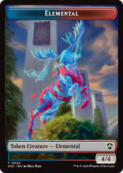 Elemental (0020) // Food Double-Sided Token [Secrets of Strixhaven Commander Tokens] Magic: The Gathering