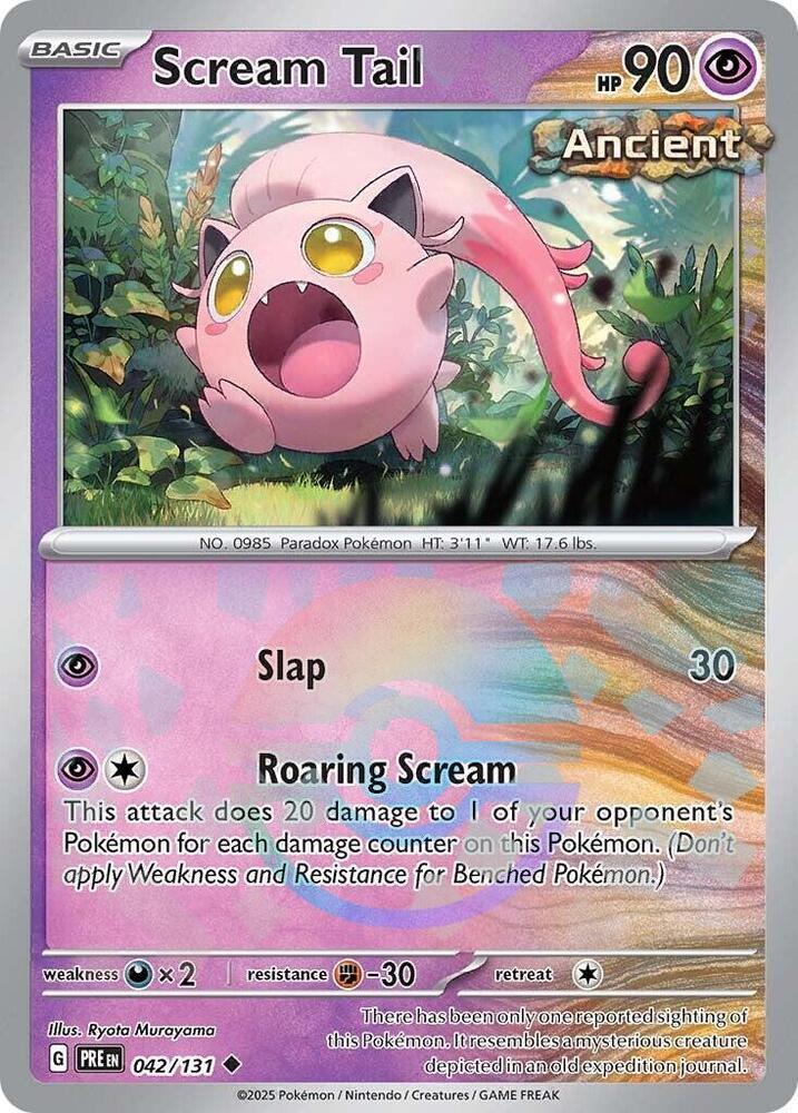 Scream Tail (042/131) (Poke Ball Pattern) [Scarlet & Violet: Prismatic Evolutions] Pokémon