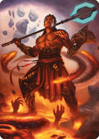 Koth, Fire of Resistance Art Card [Phyrexia: All Will Be One Art Series] Magic: The Gathering