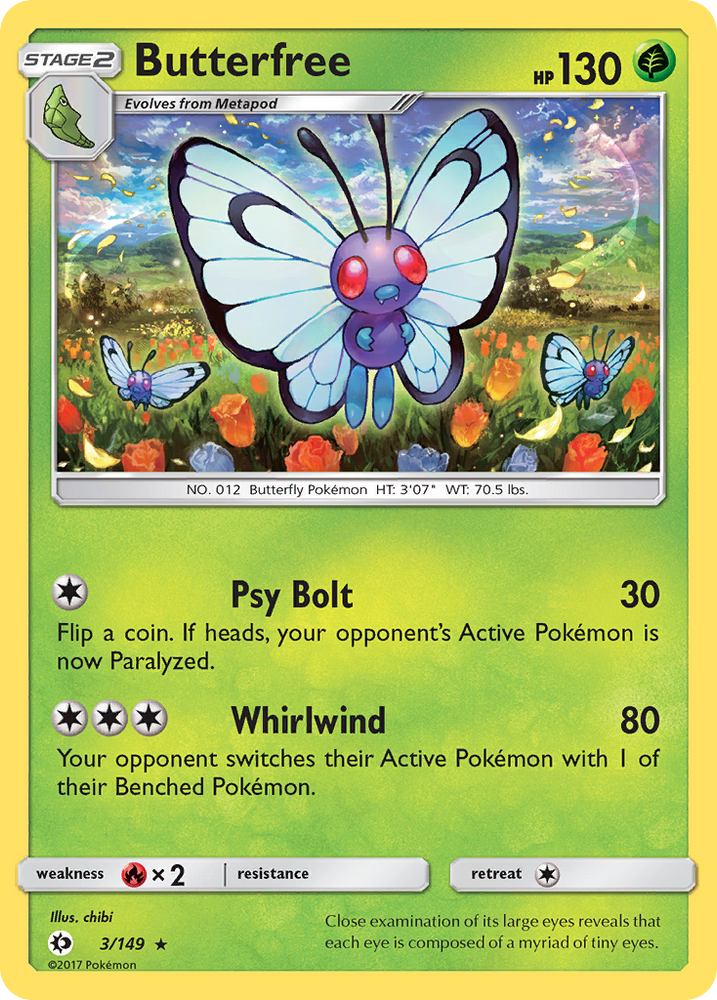 Butterfree (3/149) [Sun & Moon: Base Set] Pokémon