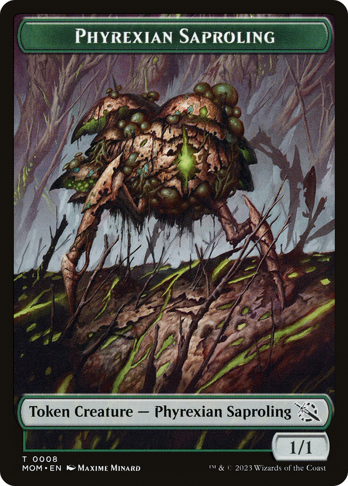 Monk // Phyrexian Saproling Double-Sided Token [March of the Machine Tokens] Magic: The Gathering