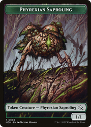 Monk // Phyrexian Saproling Double-Sided Token [March of the Machine Tokens] Magic: The Gathering