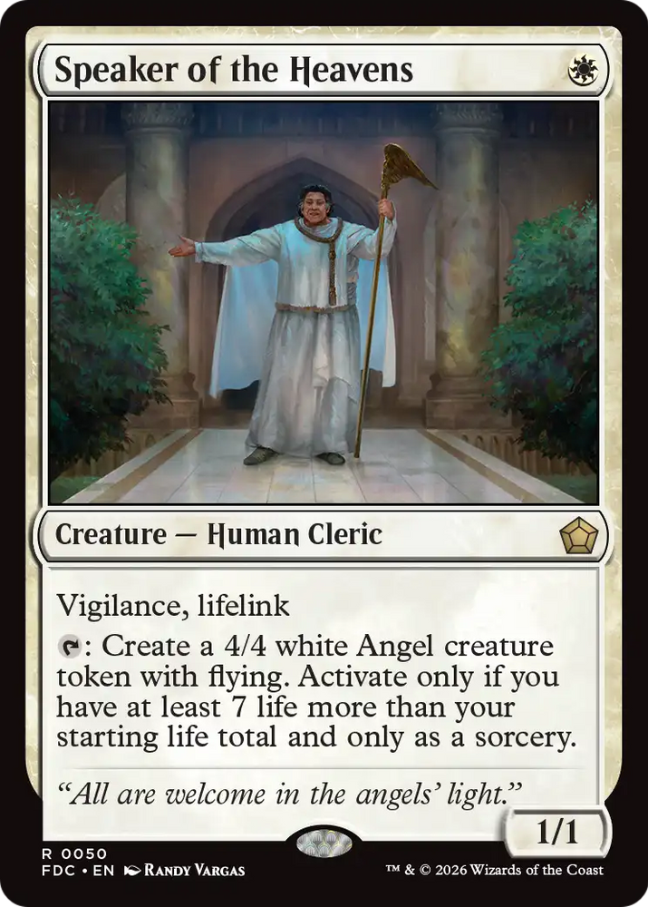 Speaker of the Heavens [Foundations Commander] Magic: The Gathering