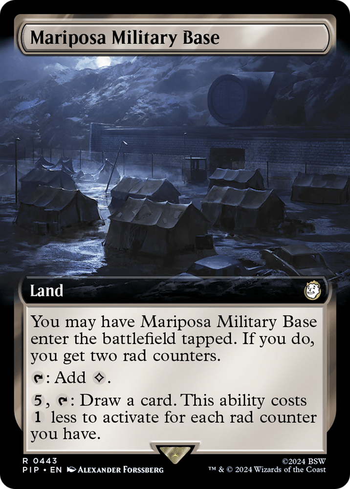 Mariposa Military Base (Extended Art) [Fallout] Magic: The Gathering