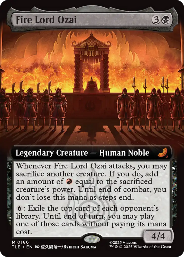 Fire Lord Ozai (Extended Art) [Avatar: The Last Airbender: Eternal-Legal] Magic: The Gathering