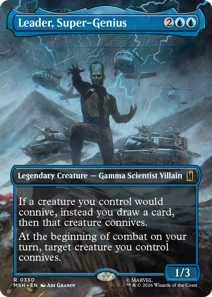 Leader, Super-Genius (Borderless) [Marvel Super Heroes] Magic: The Gathering
