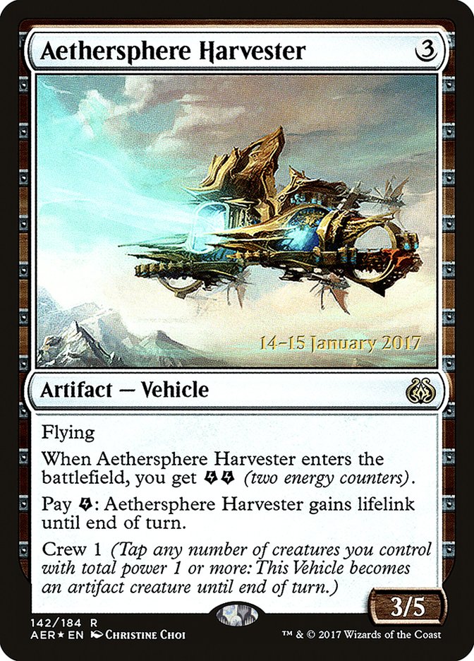 Aethersphere Harvester [Aether Revolt Prerelease Promos] Magic: The Gathering