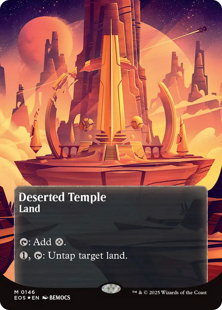 Deserted Temple (0146) (Borderless) (Galaxy Foil) [Edge of Eternities: Stellar Sights] Magic: The Gathering