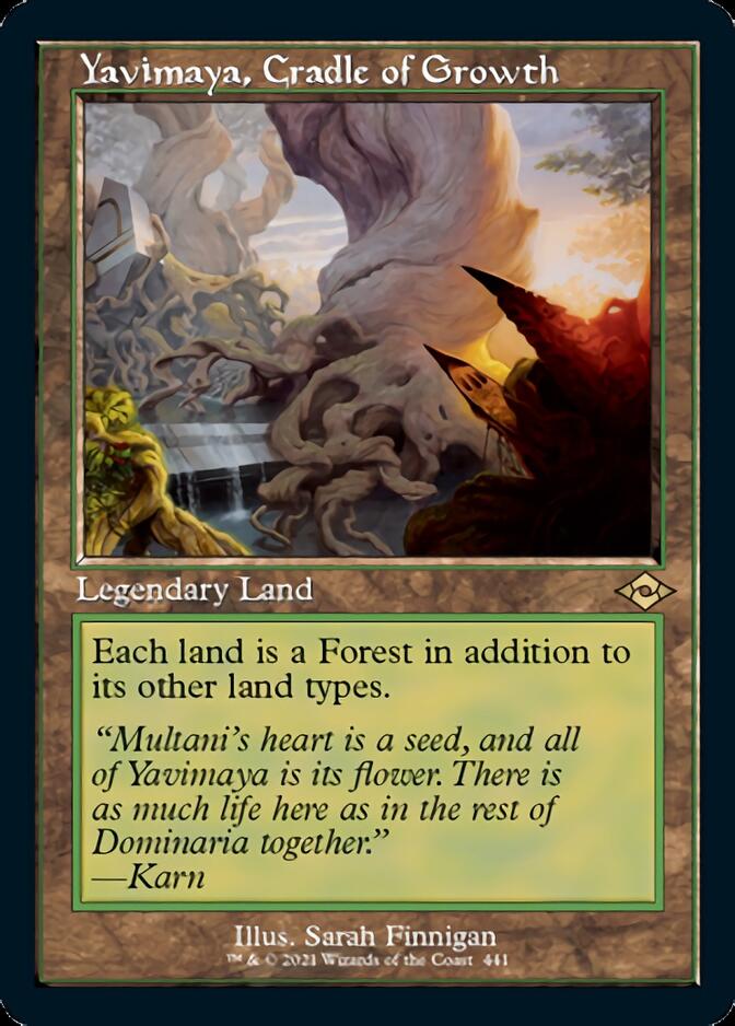Yavimaya, Cradle of Growth (Retro Foil Etched) [Modern Horizons 2] Magic: The Gathering
