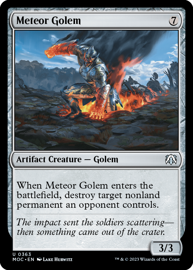 Meteor Golem [March of the Machine Commander] Magic: The Gathering