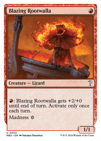 Blazing Rootwalla (White Border) [Mystery Booster 2] Magic: The Gathering