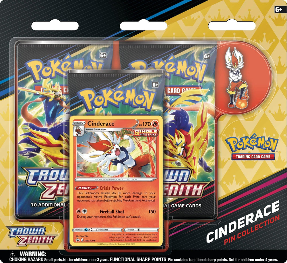 Sword & Shield: Crown Zenith - Pin Collection (Cinderace) Pokémon
