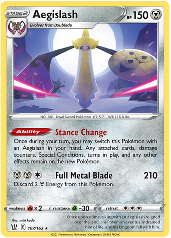 Aegislash (107/163) (107/163) [Sword & Shield: Battle Styles] Pokémon