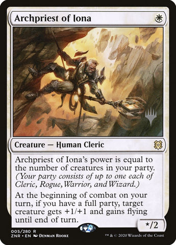 Archpriest of Iona (Promo Pack) [Zendikar Rising Promos] Magic: The Gathering