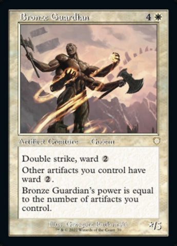 Bronze Guardian (Retro) [The Brothers' War Commander] Magic: The Gathering