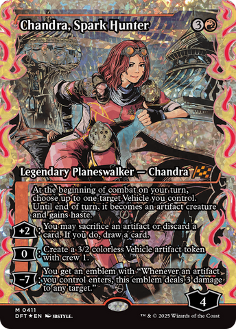 Chandra, Spark Hunter (Showcase) (Fracture Foil) [Aetherdrift] Magic: The Gathering