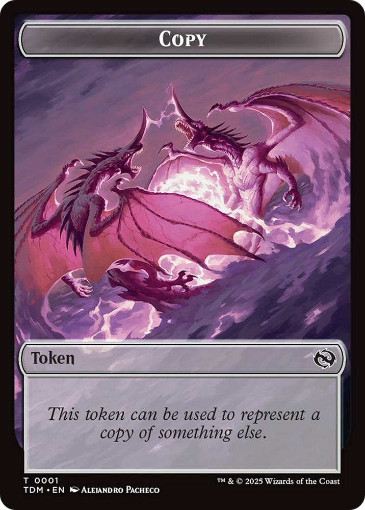 Karox Bladewing // Copy Double-Sided Token [Tarkir: Dragonstorm Commander Tokens] Magic: The Gathering