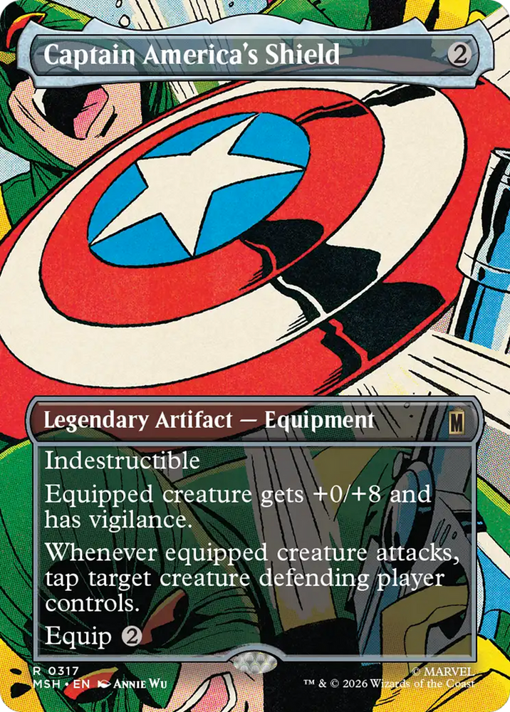 Captain America's Shield (Borderless) (0317) [Marvel Super Heroes] Magic: The Gathering